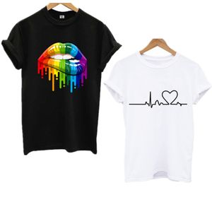 T-Shirt - 2 Pièces - Blanc / Noir